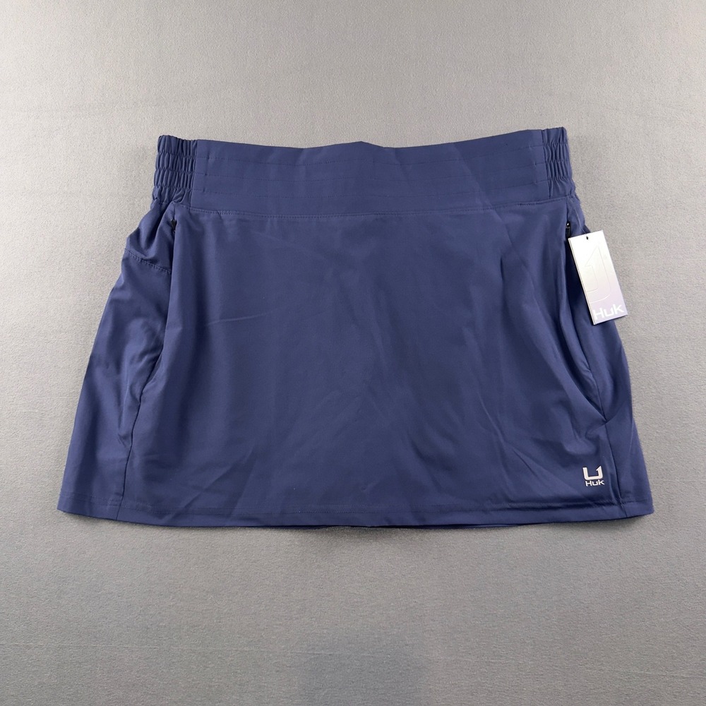 Huk Tide Point Skort Womens XL Navy Blue Fishing Active Skirt H6200071-413 NWT